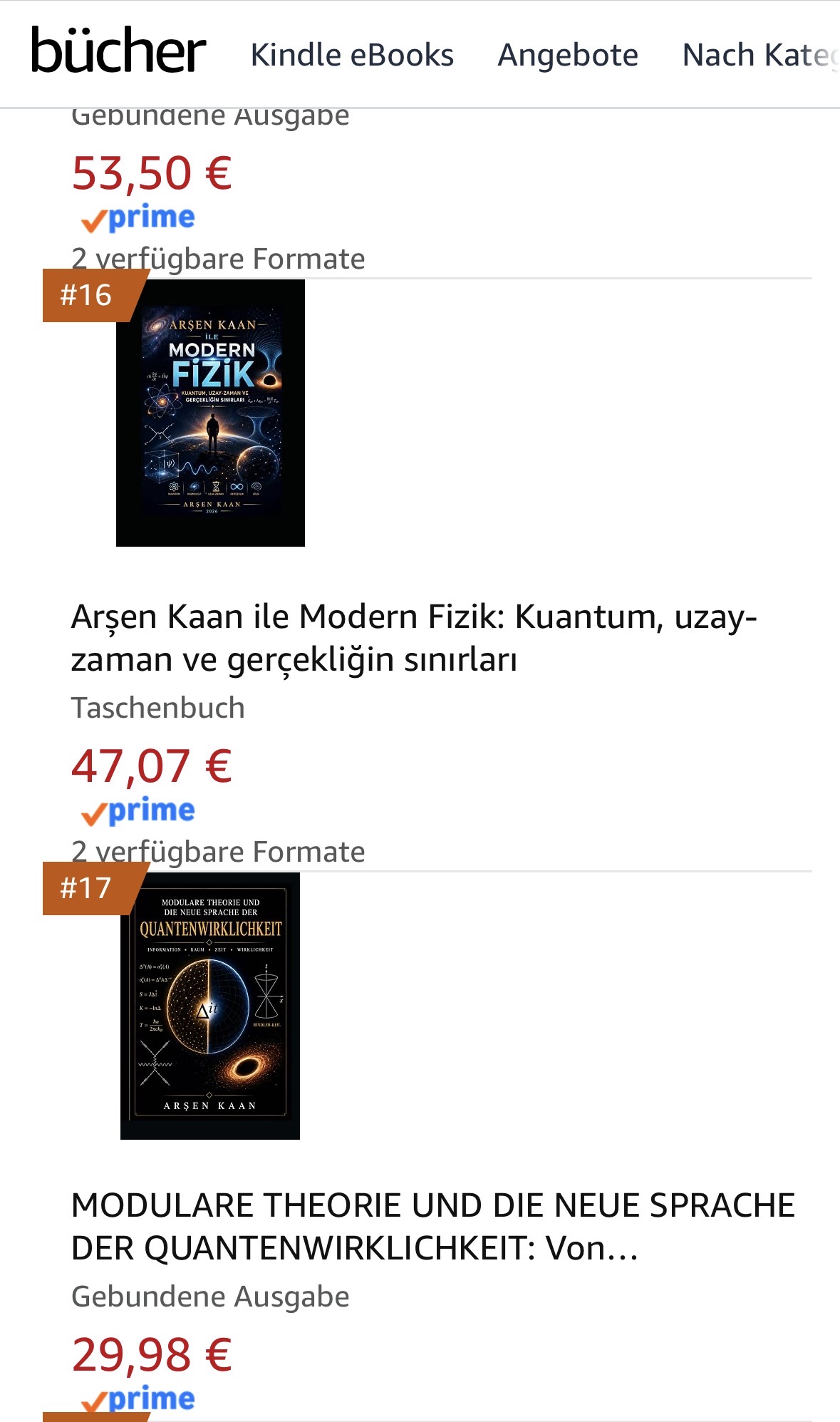 Amazon category ranking supplied by the author