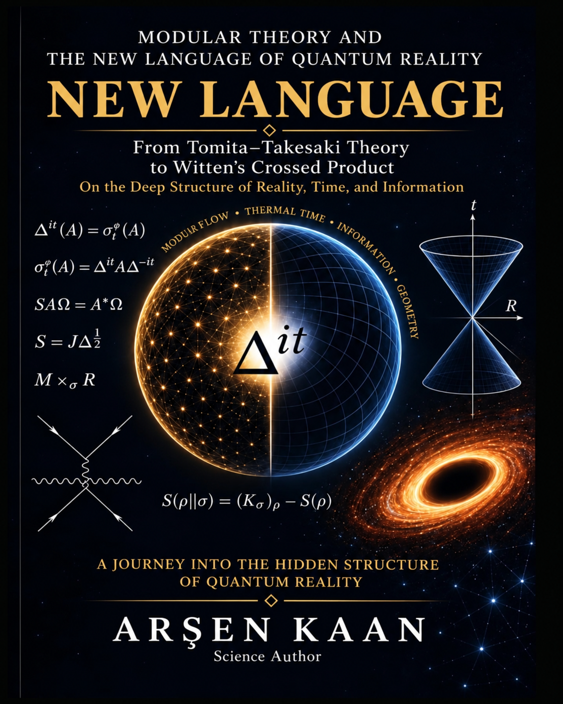 Book cover: Modular Theory and the New Language of Quantum Reality by Arşen Kaan