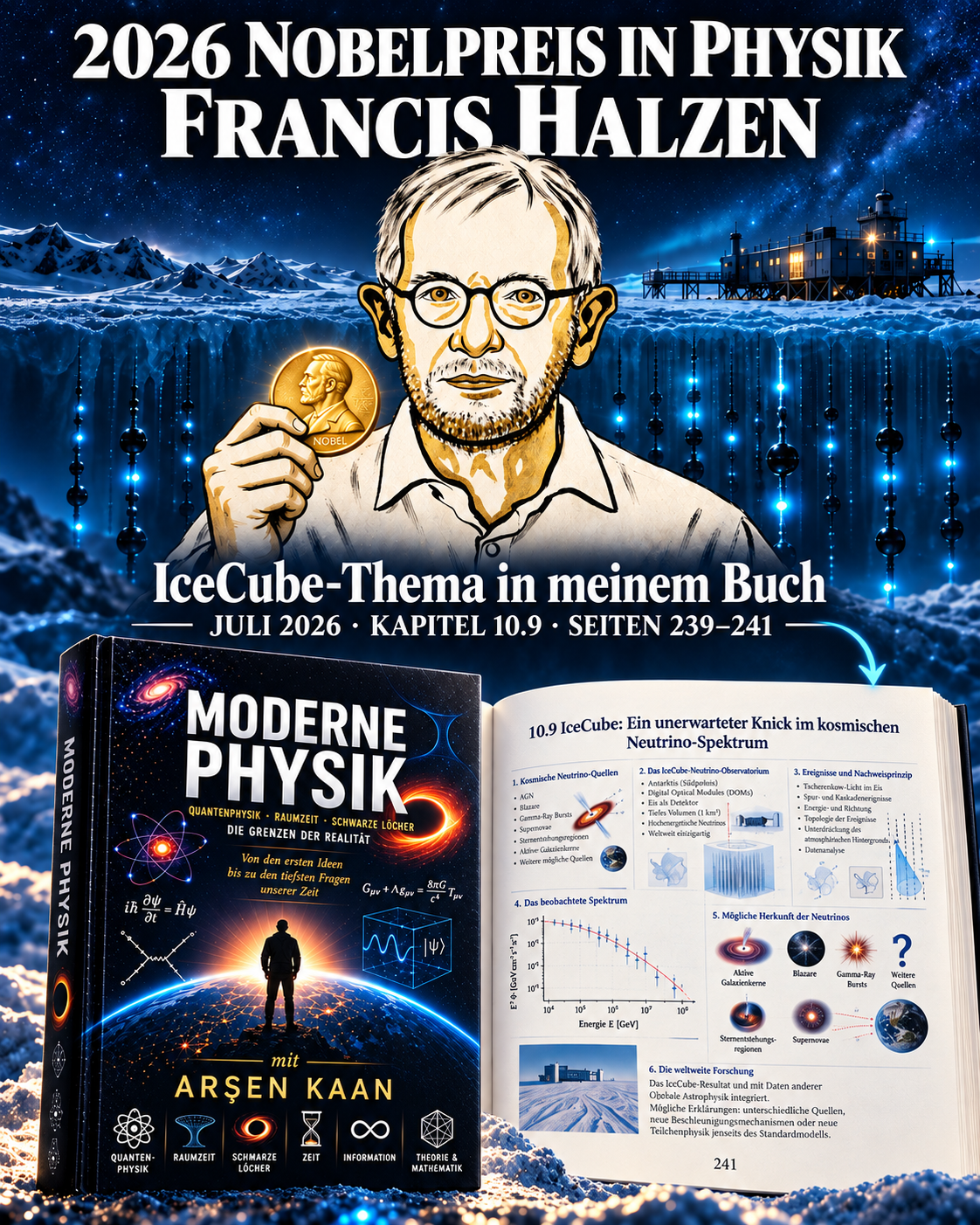2026 Nobelpreis für Physik – Francis Halzen, IceCube und Moderne Physik mit Arşen Kaan